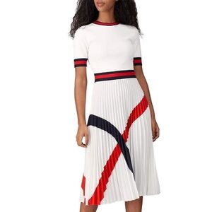 NEW Ted Baker Fynlie Knitted Sweater Pleated Skirt Dress